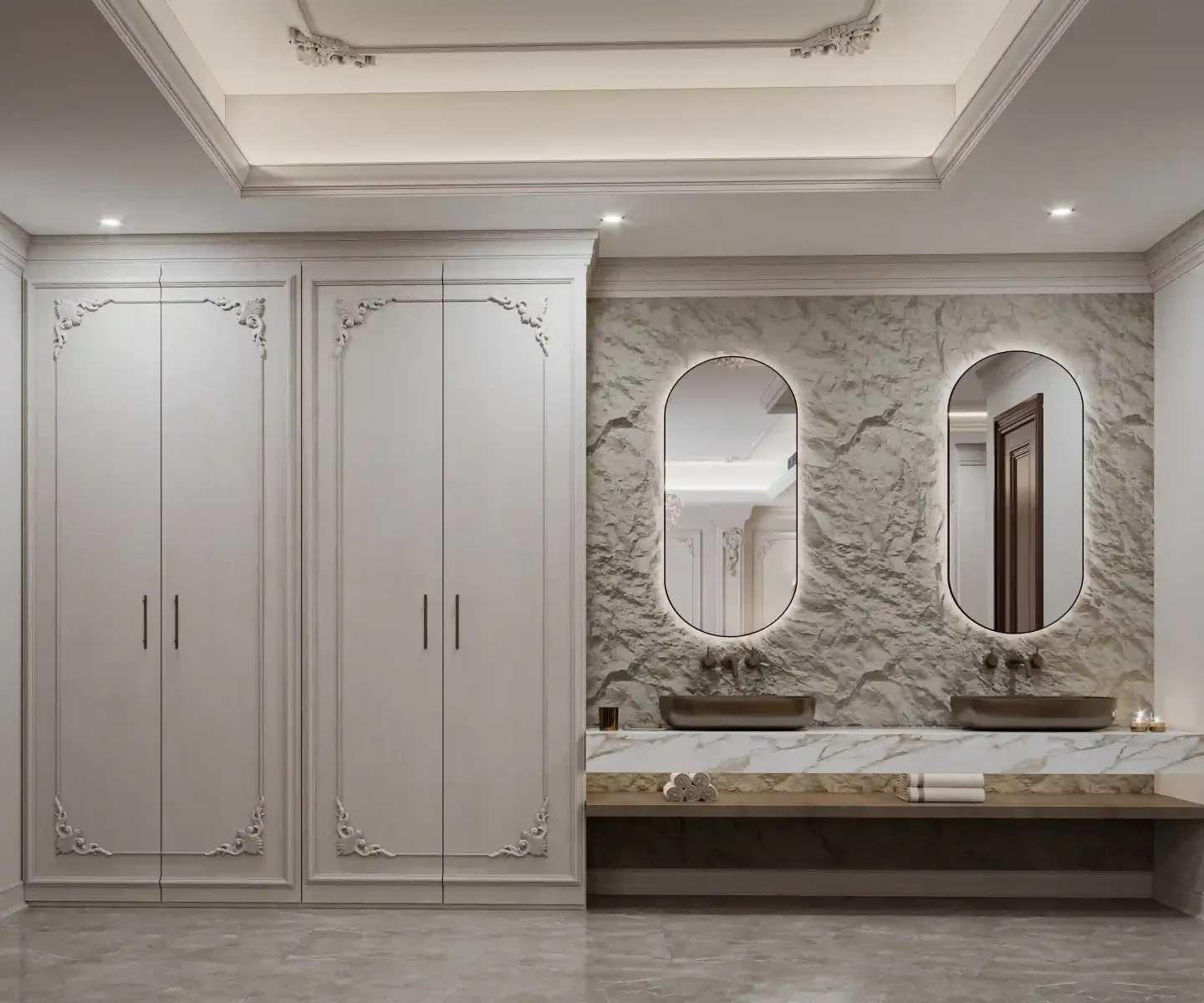 تصميم وتنفيذ فيلا سكنية – حي الروابي بالرياض - قبل